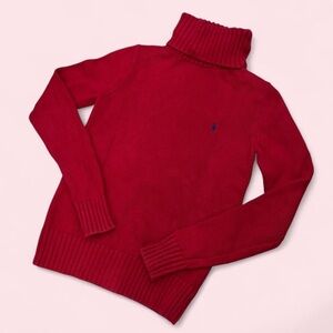 Ralph Lauren Vibrant Red Turtleneck Sweater